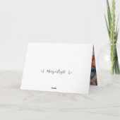 シンプル5枚のフォトクリスマス折り畳みフォトカード サンキューカード (裏面)