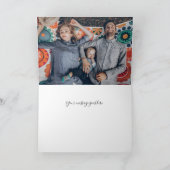 シンプル5枚のフォトクリスマス折り畳みフォトカード サンキューカード (内部)