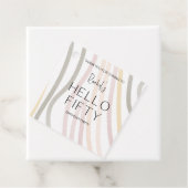 シンプル50モダン誕生日ありがとうメッセージカード フェイバータグ (インサイチュ)