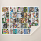 シンプル50矩形フォトコラージュカスタム色 シェルパブランケット (正面(横))