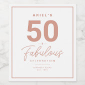 シンプル50&素晴らしいワパーソナライズされたインラベル ワインラベル (シングルラベル)