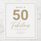 シンプル50&素晴らしいワパーソナライズされたインラベル ワインラベル (シングルラベル)