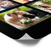 シンプル55フォトコラージュカスタムカラー ポスター (角)