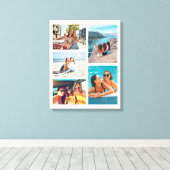 シンプル5 Photo Collage キャンバスプリント (インサイチュ (ウッドフロア))