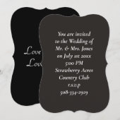 シンプル5 x 7結婚式招待状 招待状 (正面/裏面)