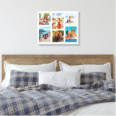 シンプル6フォトコラージュ キャンバスプリント (インサイチュ (寝室))