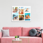シンプル6フォトコラージュ キャンバスプリント (インサイチュ (リビング))