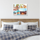 シンプル6フォトコラージュ キャンバスプリント (インサイチュ (寝室))