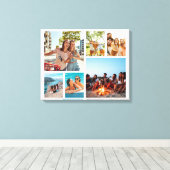 シンプル6フォトコラージュ キャンバスプリント (インサイチュ (ウッドフロア))