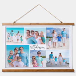 シンプル6ユニーク写真部名 吊り下げ型タペストリー