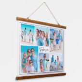 シンプル6ユニーク写真部名 吊り下げ型タペストリー (傾斜あり)