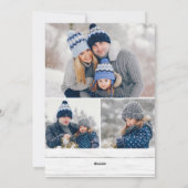 シンプル6写真素朴クリスマスグリーティング シーズンカード (裏面)