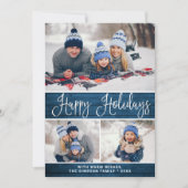 シンプル6写真素朴クリスマスグリーティング シーズンカード (正面)