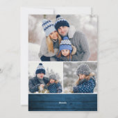 シンプル6写真素朴クリスマスグリーティング シーズンカード (裏面)