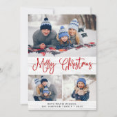 シンプル6写真素朴メリークリスマスグリーティング シーズンカード (正面)