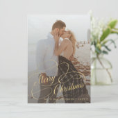シンプル6枚エレガントの写真をニューレMerry Christmas シーズンカード (スタンド正面)