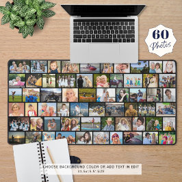 シンプル60フォトコラージュカスタムカラー デスクマット
