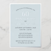 シンプル60周年記念結婚パーティー 箔招待状 (正面)