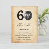 シンプル60歳エレガント誕生日パーティー 招待状 (スタンド正面)