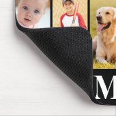 シンプル7フォトコラージモノグラムカスタム マウスパッド (コーナー)