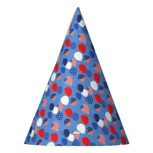 シンプル7月モダン4日アメリカ国旗の誕生日パーティー パーティーハット (左)