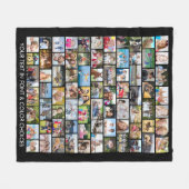 シンプル77フォトコラージュ複数の図形の色 フリースブランケット (正面(横))