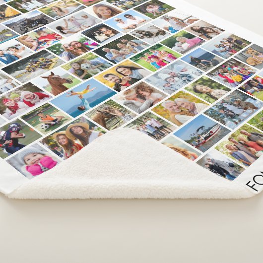 シンプル77複数形状写真コラージュ シェルパブランケット (3/4)