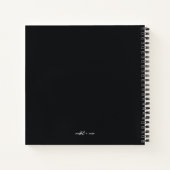 シンプル8フモダンォトペットコラージュ |黒 ノートブック (裏面)