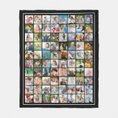 シンプル80フォトコラージュテンプレートお使いの色 フリースブランケット (正面)