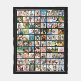 シンプル80フォトコラージュテンプレートお使いの色 フリースブランケット