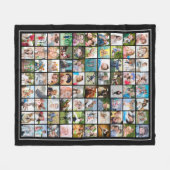 シンプル80フォトコラージュテンプレートお使いの色 フリースブランケット (正面(横))