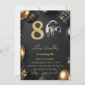 シンプル80歳エレガント誕生日パーティー1 招待状 (正面)