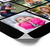 シンプル88フォトコラージュカスタムカラー ポスター (角)