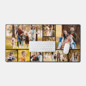 シンプル9フォトコラージュカスタムカラーパーソナライズされた デスクマット (キーボード&マウス)