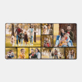 シンプル9フォトコラージュカスタムカラーパーソナライズされた デスクマット (正面)
