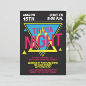 シンプル90sカラーヴィンテージトリビアナイト 招待状 (スタンド正面)