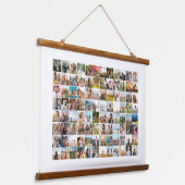 シンプル96モダンフォトコラージュ 吊り下げ型タペストリー (傾斜あり)