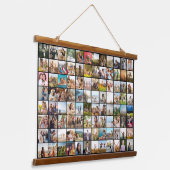 シンプル96モダンフォトコラージュ 吊り下げ型タペストリー (傾斜あり)