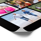 シンプル99フォトコラージュカスタムカラー ポスター (角)