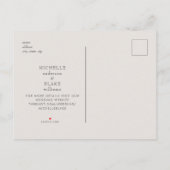 シンプル&おしゃれなモノグラム ウェディング セーブ・ザ・デート グレー 案内ポストカード (裏面)