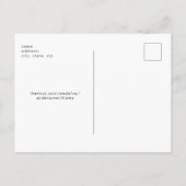 シンプル＆おしゃれな写真 黒 結婚式 Save the Date ポストカード (裏面)