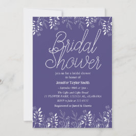 シンプル＆おしゃれな花のワイルドフラワー ブライダルシャワー 招待状