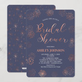 シンプル おしゃれな銅色の結婚前お披露目招待状 招待状 (正面/裏面)