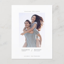 シンプル おしゃれな カスタム フォト ウェディング 案内ポストカード