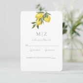 シンプル おしゃれ オレンジ色の招待状返信カード 出欠カード (スタンド正面)