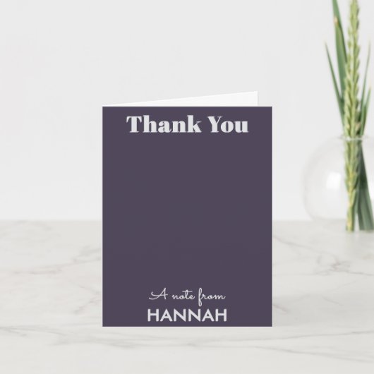 シンプル おしゃれ オーダーメイド フォト 名前 クリスマス サンクス ノートカード (正面)