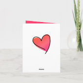 シンプル おしゃれ ハート ウェディング サンクス サンキューカード (裏面)