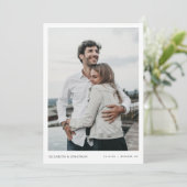 シンプル おしゃれ モダン フォト ウェディング セーブ・ザ・デート 招待状 (スタンド正面)