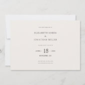 シンプル おしゃれ モダン フォト ウェディング セーブ・ザ・デート 招待状 (裏面)