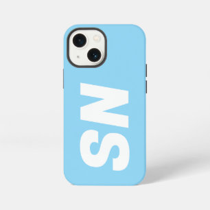 シンプル おしゃれ モダン 名前 ミニマル ライトブルー iPhone 13 MINIケース